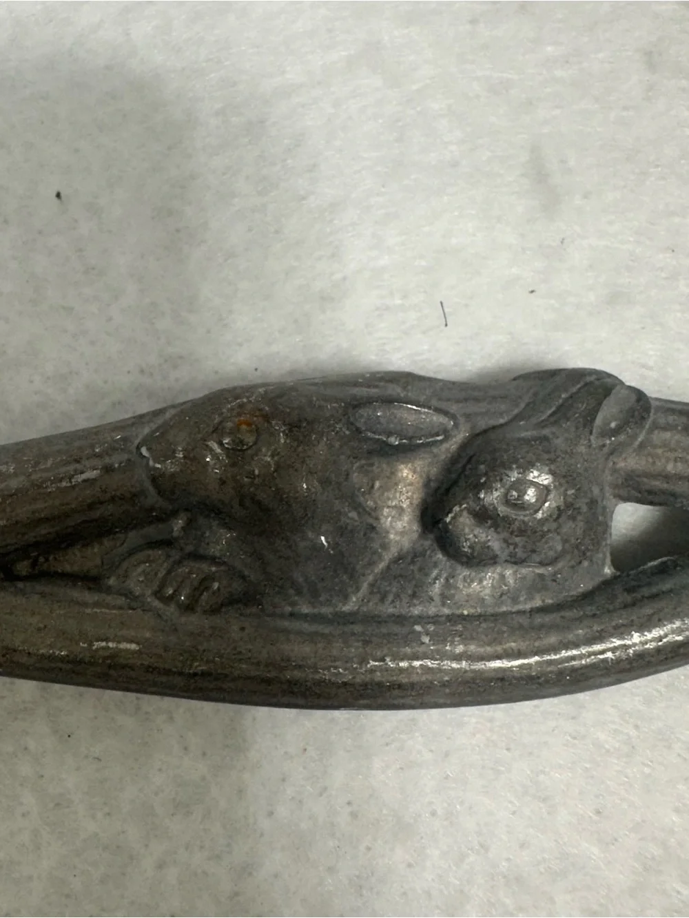 Antique-Style Floral Serving Tongs in Pewter Tone Arthur
